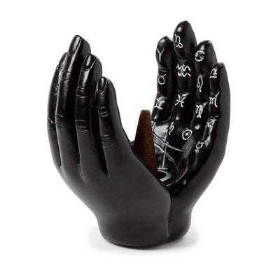 Mantric Hands/Tarot Hands Palms Open Incense Cone Burner - Gift Arch