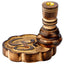 Om Carved Mango Wood Backflow Incense Burner - Gift Arch