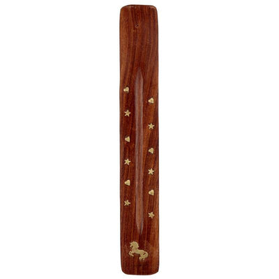 Sheehsam Wood Unicorn Ashcatcher Incense Sticks Burner - Gift Arch