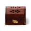 Sheesham Wood Mini Incense Cone Burner Box Elephant Inlay - Gift Arch