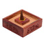 Sheesham Wood Pyramid Incense Cone Box with Flower Fretwork - Gift Arch