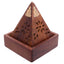 Sheesham Wood Pyramid Incense Cone Burner Box with Buddha - Gift Arch