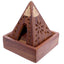 Sheesham Wood Pyramid Incense Cone Burner Box with Buddha - Gift Arch