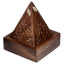 Sheesham Wood Pyramid Incense Cone Burner Box with Elephant - Gift Arch
