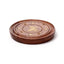 Sheesham Wood Round Ashcatcher Incence Burner with Butterfly Inlay - Gift Arch