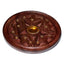 Sheesham Wood Round Ashcatcher Incense Burner with Carved Star - Gift Arch