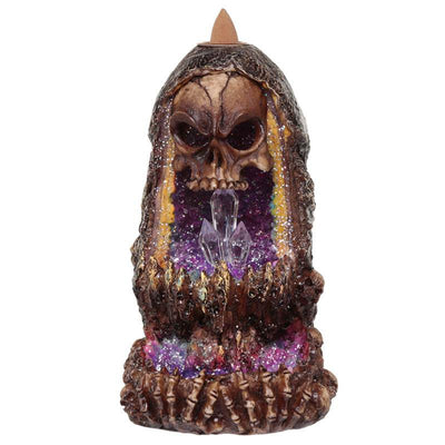 Skull Crystal Cave LED Backflow Incense Burner - Gift Arch