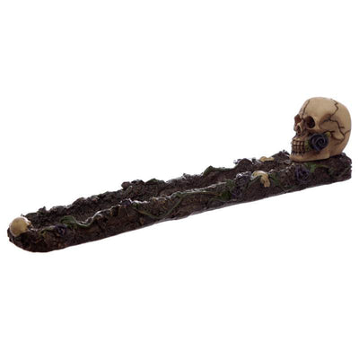 Skulls and Roses Ashcatcher Incense Stick Burner - Gift Arch