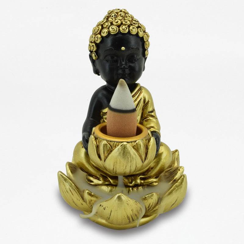 Small Buddha & Lotus Backflow Incense Burner - Gift Arch
