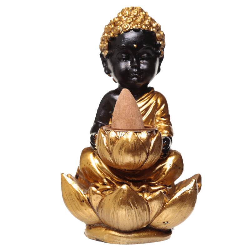 Small Buddha & Lotus Backflow Incense Burner - Gift Arch