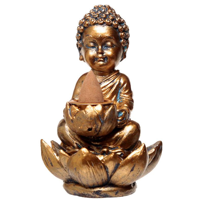 Small Buddha & Lotus Backflow Incense Burner - Gift Arch