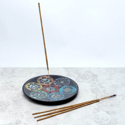 Soapstone Chakra Incense Burner Dish - Gift Arch