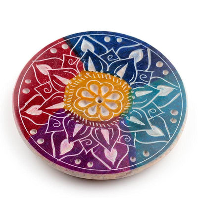 Soapstone Flower Petals Incense Burner Dish - Gift Arch