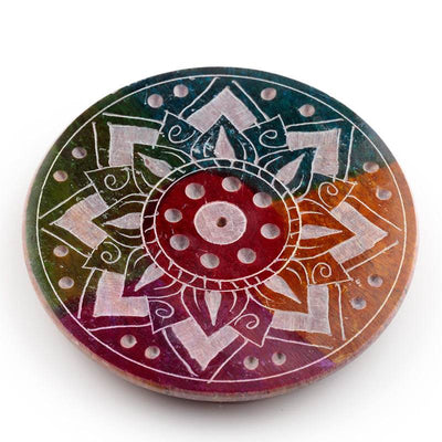 Soapstone Sunburst Incense Burner Dish - Gift Arch