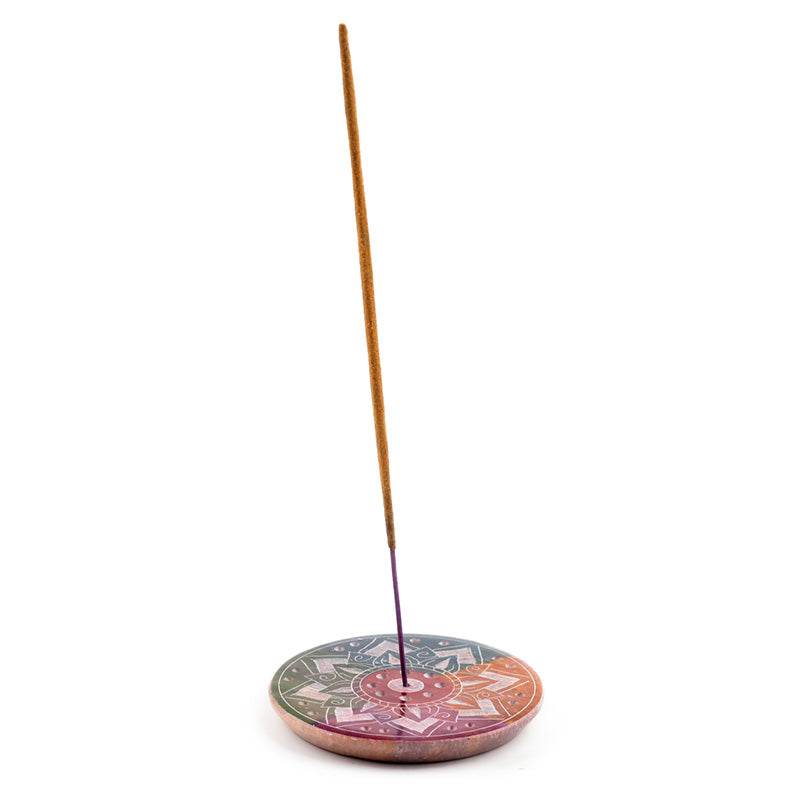 Soapstone Sunburst Incense Burner Dish - Gift Arch