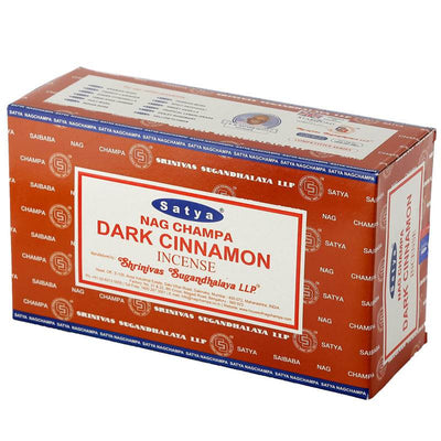 01349 Satya Dark Cinnamon Nag Champa Incense Sticks - Gift Arch