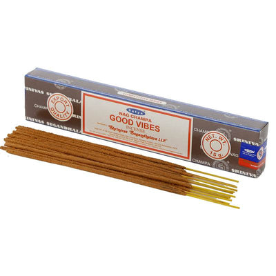 01355 Satya Good Vibes Nag Champa Incense Sticks - Gift Arch