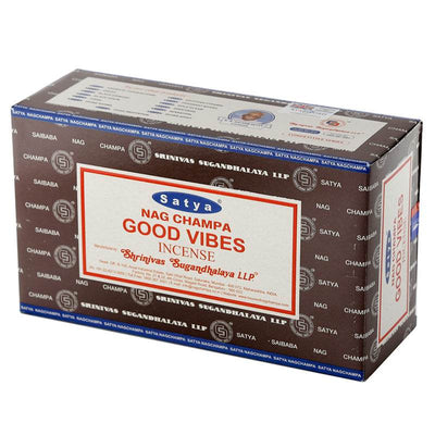 01355 Satya Good Vibes Nag Champa Incense Sticks - Gift Arch
