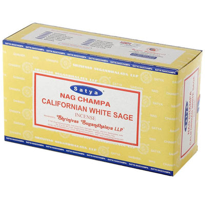 01406 Satya VFM Californian White Sage Nag Champa Incense Sticks - Gift Arch