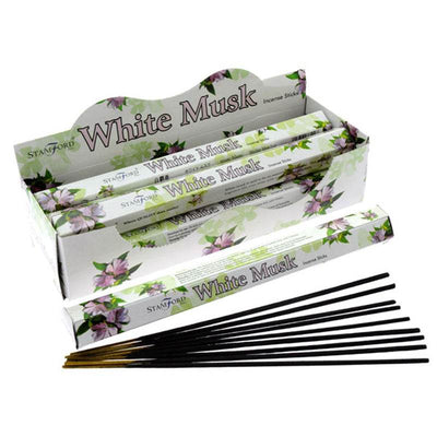 37109 Stamford Premium Hex Incense Sticks White Musk - Gift Arch