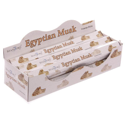 37144 Stamford Premium Hex Incense Sticks Egyptian Musk - Gift Arch