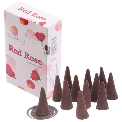 37168 Stamford Incense Cones Red Rose - Gift Arch