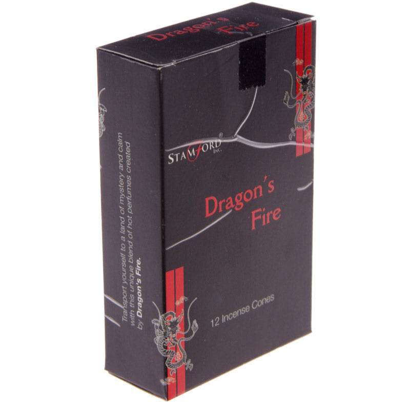 37180 Stamford Black Incense Cones Dragons Fire - Gift Arch