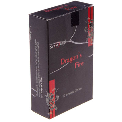 37180 Stamford Black Incense Cones Dragons Fire - Gift Arch