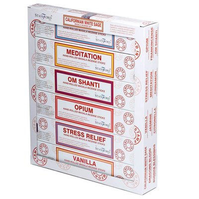 37369 Stamford Masala Incense Sticks 12 Pack Set Californian White Sage - Gift Arch