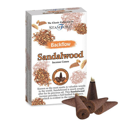 37430 Stamford Backflow Incense Cones Sandalwood - Gift Arch