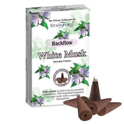 37432 Stamford Backflow Incense Cones White Musk - Gift Arch