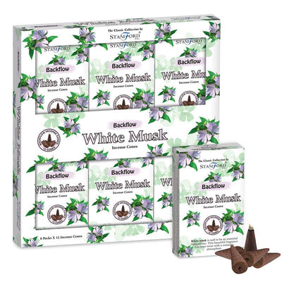 37432 Stamford Backflow Incense Cones White Musk - Gift Arch