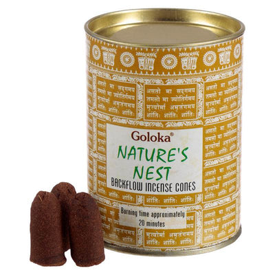 Goloka Backflow Natures Nest Incense Cones - Gift Arch