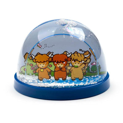 Adoramals Highland Coo Cow Medium Glitter Snow Storm - Gift Arch