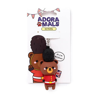 Arthur the Bear London Guardsman 3D PVC Keyring - Gift Arch