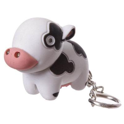 Farmyard LED Cow & Pig Keyring with Sound - Gift Arch