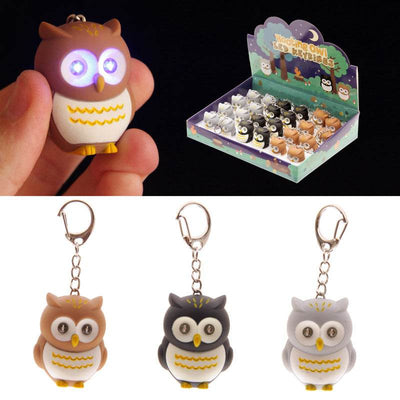 Hooting Owl LED Keyring with Sound - Gift Arch