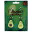 Kawaii Avocado Set of 2 Keyrings - Gift Arch