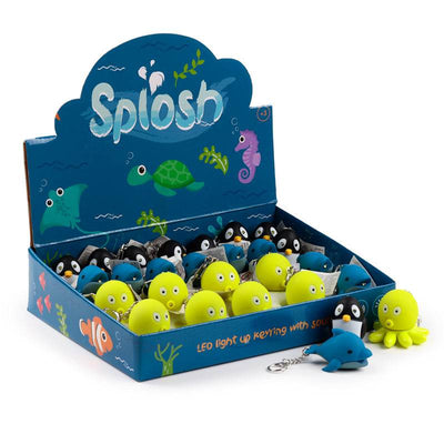 Octopus Penguin & Dolphin LED Sealife Keyring with Sound - Gift Arch