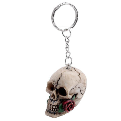 Skulls and Roses Skull Keyring - Gift Arch