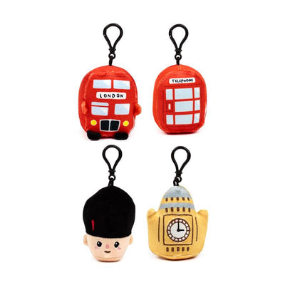 Squidglys London Souvenir Plush Mini Keyring - Gift Arch