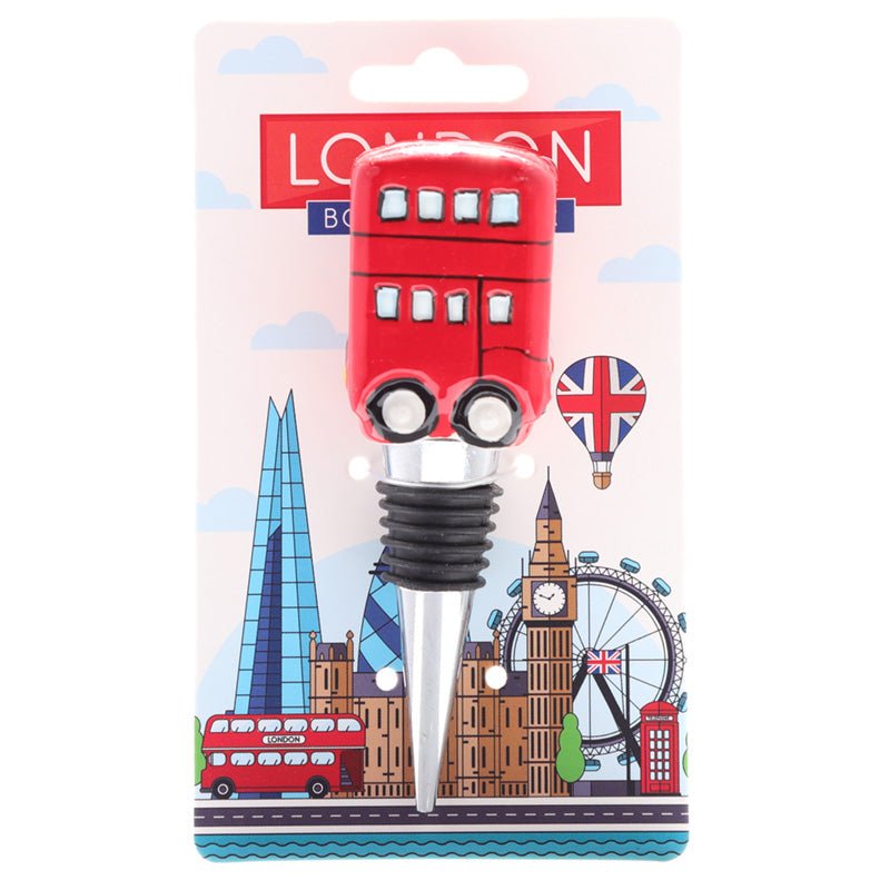 Ceramic London Icons Red Routemaster Bus Bottle Stopper - Gift Arch