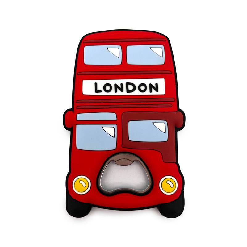 London Souvenir Red London Bus PVC Bottle Opener - Gift Arch