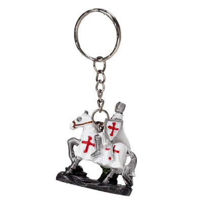 Crusader Knight on Horseback Defender Keyring - Gift Arch