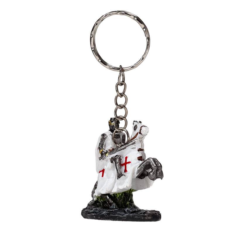 Crusader Knight on Horseback Defender Keyring - Gift Arch