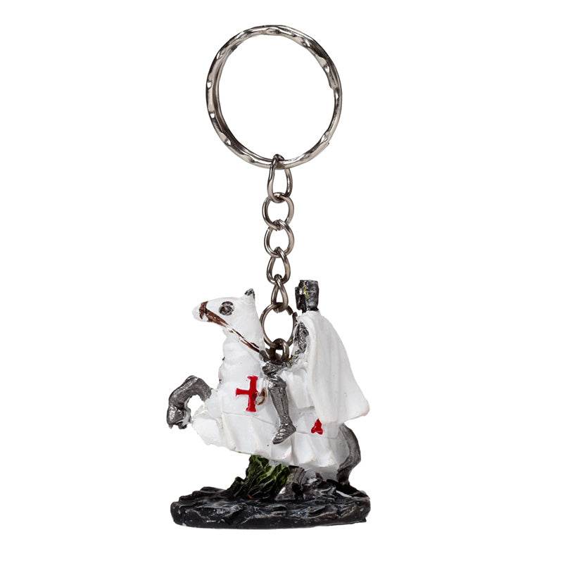 Crusader Knight on Horseback Defender Keyring - Gift Arch