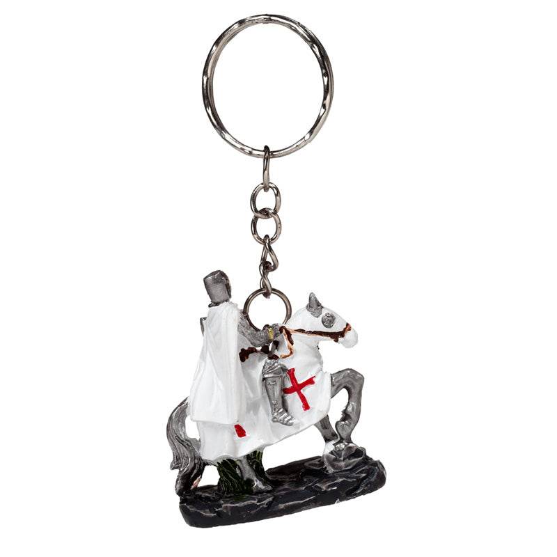 Crusader Knight on Horseback Defender Keyring - Gift Arch