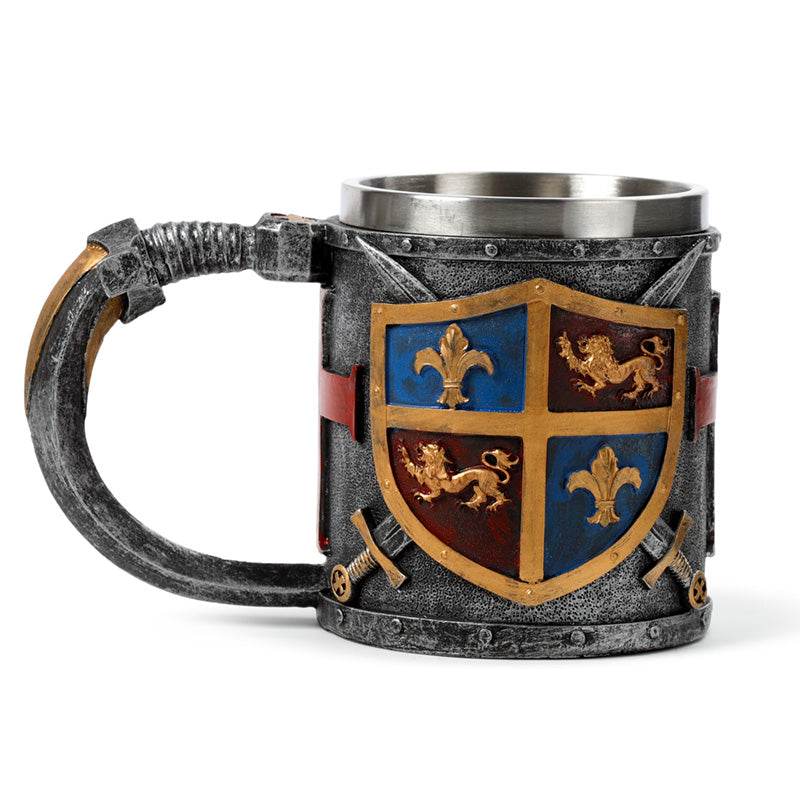 Decorative Coat of Arms Gold & Silver Tankard - Gift Arch
