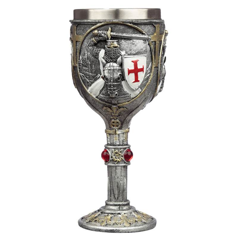 Decorative Crusader Knight on Horse Back Goblet - Gift Arch