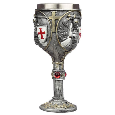 Decorative Crusader Knight on Horse Back Goblet - Gift Arch